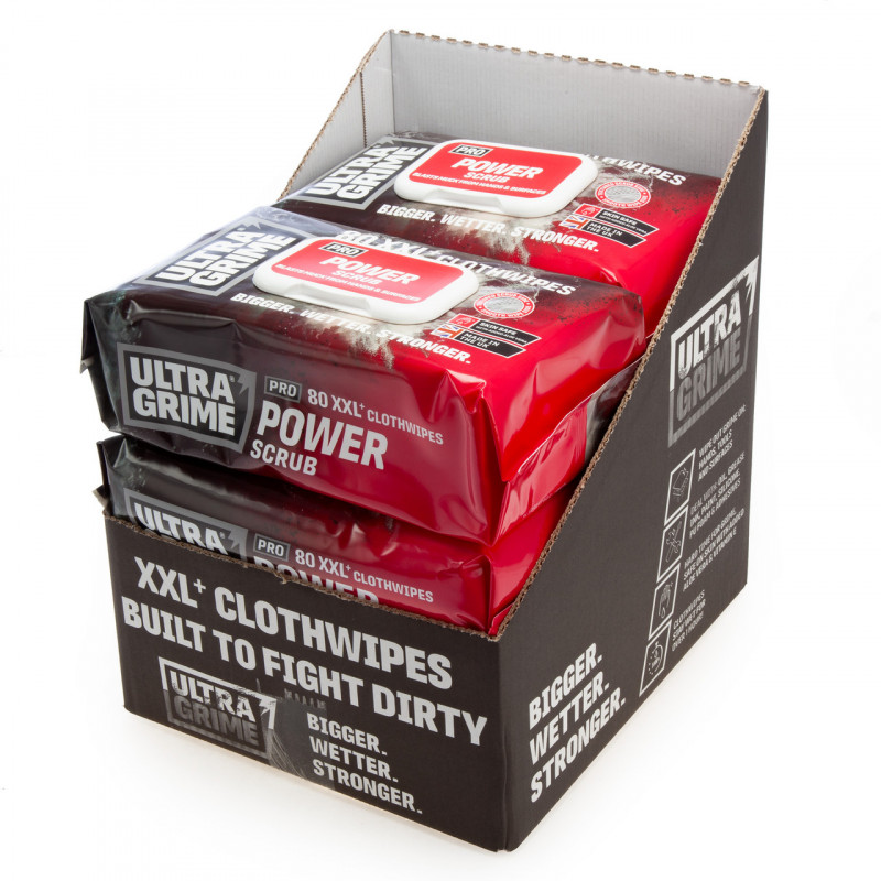 UltraGrime Power Scrub XXL+ Clothwipes - POWERSCRUB5920-6 UltraGrime Power Scrub XXL+ Clothwipes - POWERSCRUB5920-6