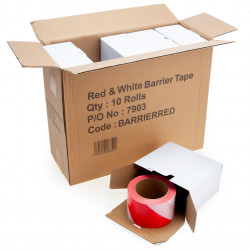 Punchin Barrier Tape Red/White - BARRIERRED