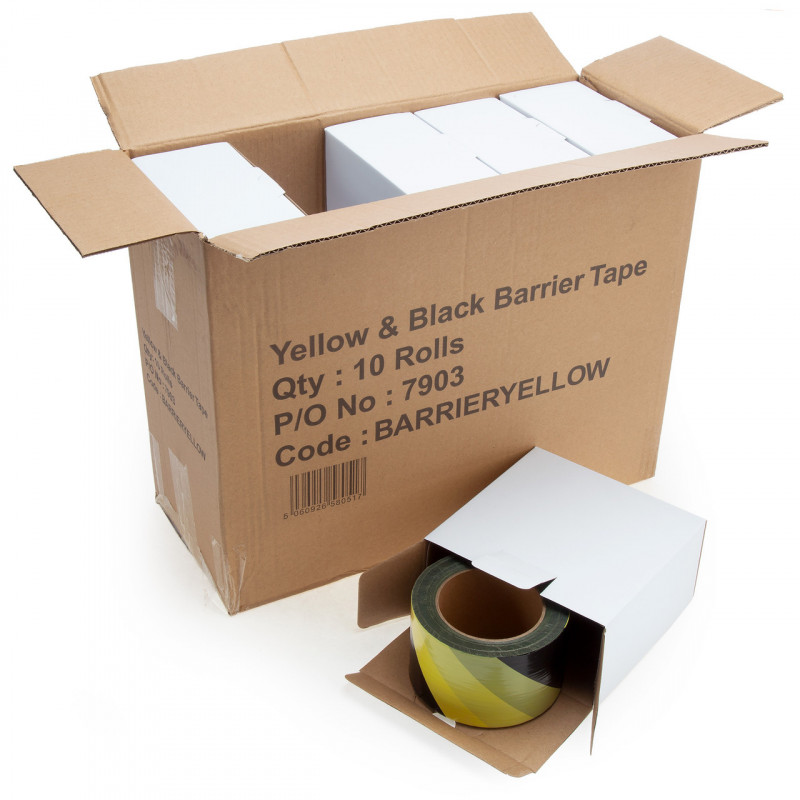 Punchin Barrier Tape Yellow/Black - BARRIERYELLOW Punchin Barrier Tape Yellow/Black - BARRIERYELLOW