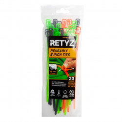 RETYZ MBA01-MA Reusable Cable Ties Combo Pack 203mm/8in (Pack of 30)