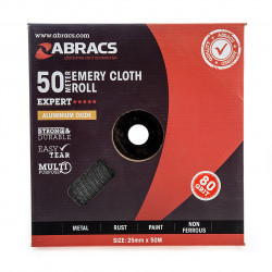 Abracs Emery Cloth Roll 80 Grit 50m - ABER2550080