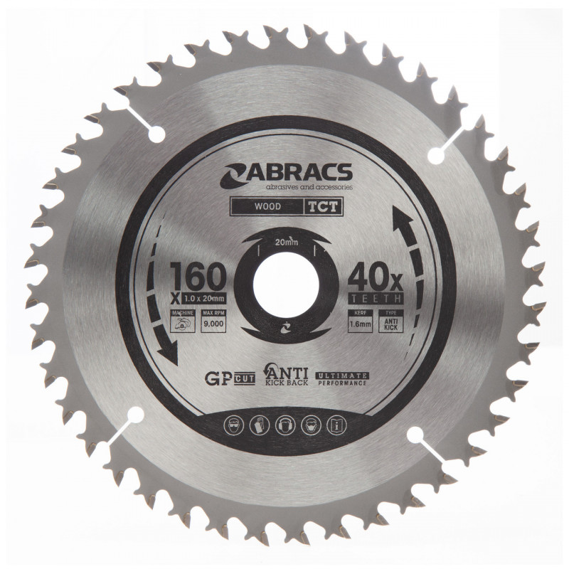 Abracs TCT Circular Saw Blade TCTC16040 Abracs TCT Circular Saw Blade TCTC16040