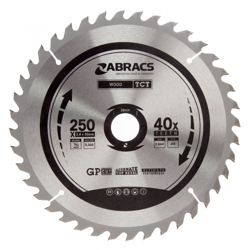 Abracs TCT25040 Circular Saw Blade - TCT25040 Abracs TCT25040 Circular Saw Blade - TCT25040