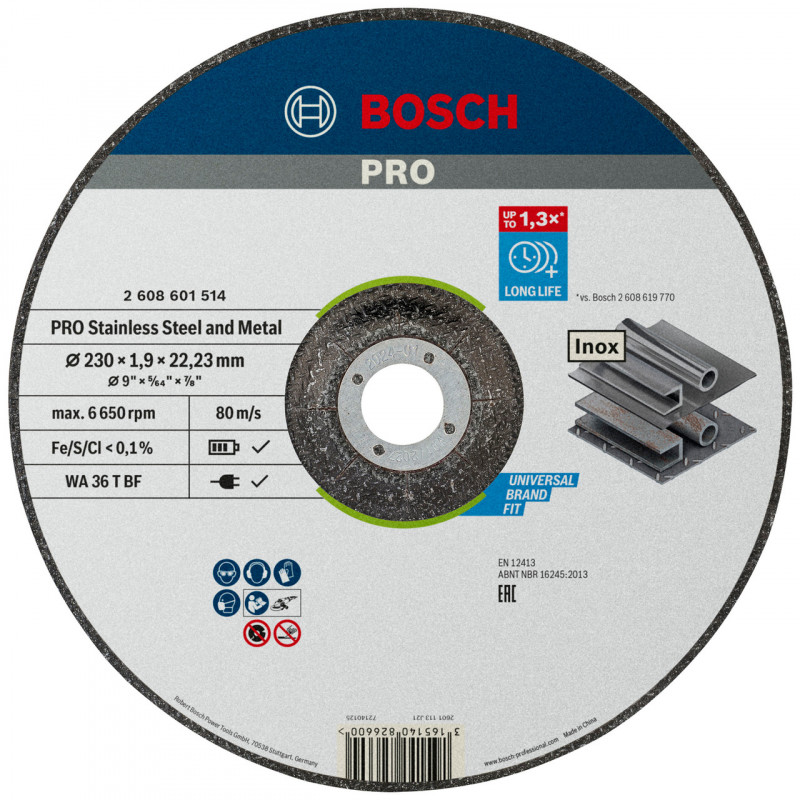 Bosch 230mm Metal Cutting Discs (25 Pack) - 2608601514 Bosch 230mm Metal Cutting Discs (25 Pack) - 2608601514