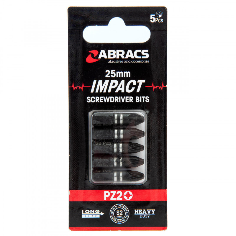 Abracs Impact Screwdriver Bit PZ2 25mm - IPZ22505 Abracs Impact Screwdriver Bit PZ2 25mm - IPZ22505