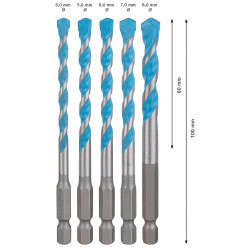 Bosch HEX-9 Drill Bit Set (5pc) - 2608900586