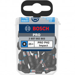 Bosch PH2 Impact Bits 25mm (25 Pack) - 2607002803