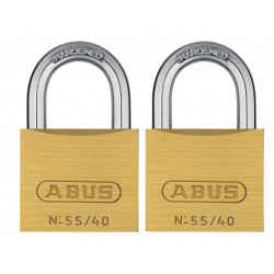 ABUS Mechanical Padlocks 55/40mm Twin Pack - 32125