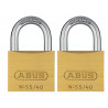 ABUS Mechanical Padlocks 55/40mm Twin Pack - 32125