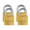ABUS 65/30mm Brass Padlocks (4 Pack) - 33664