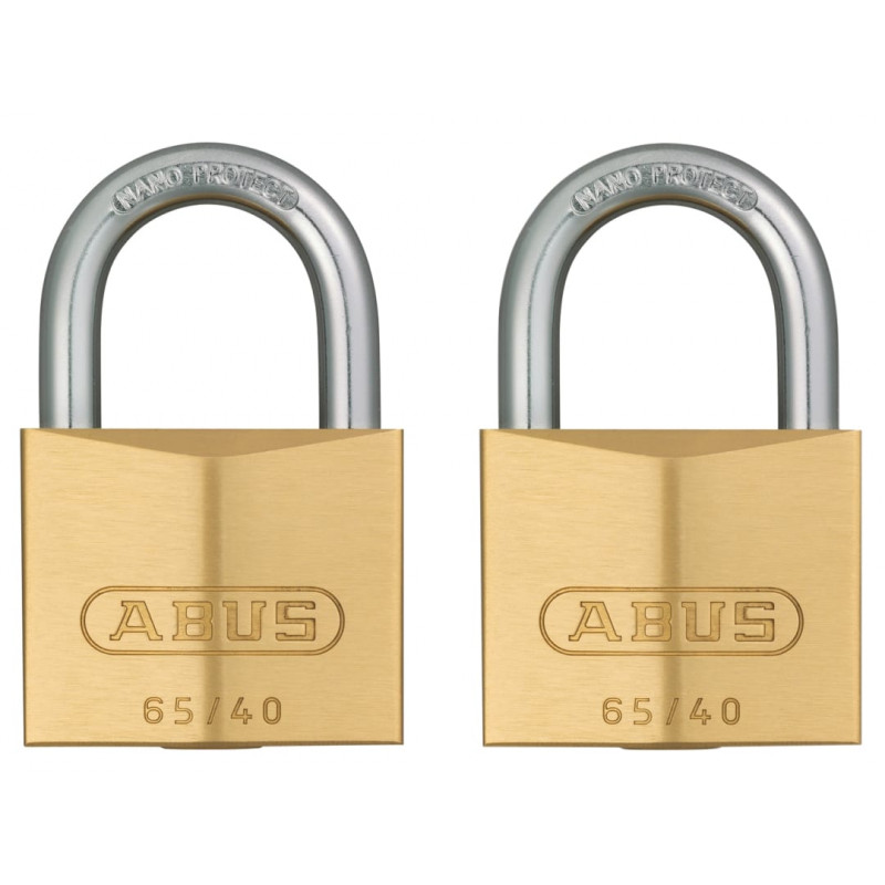 ABUS 65/40mm Brass Padlock - 09859 ABUS 65/40mm Brass Padlock - 09859