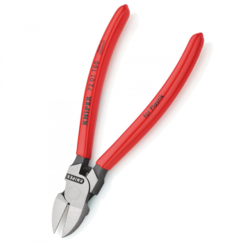 Knipex 72 01 160 SB Diagonal Cutter for Plastics 160mm Knipex 72 01 160 SB Diagonal Cutter for Plastics 160mm