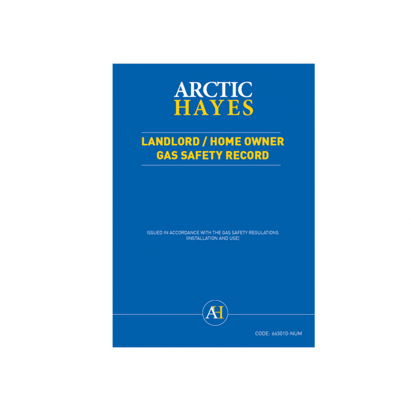 Arctic Hayes Gas Safety Record Book - 663010-NUM Arctic Hayes Gas Safety Record Book - 663010-NUM