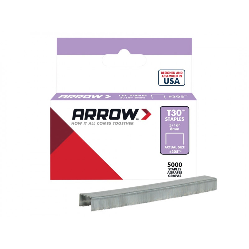 Arrow T30 Staples 8mm (A305IP) Arrow T30 Staples 8mm (A305IP)