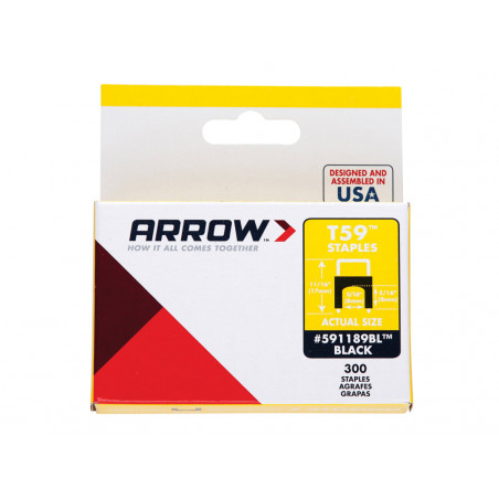 Arrow T59 Staples 6x6mm Black - A591168BL