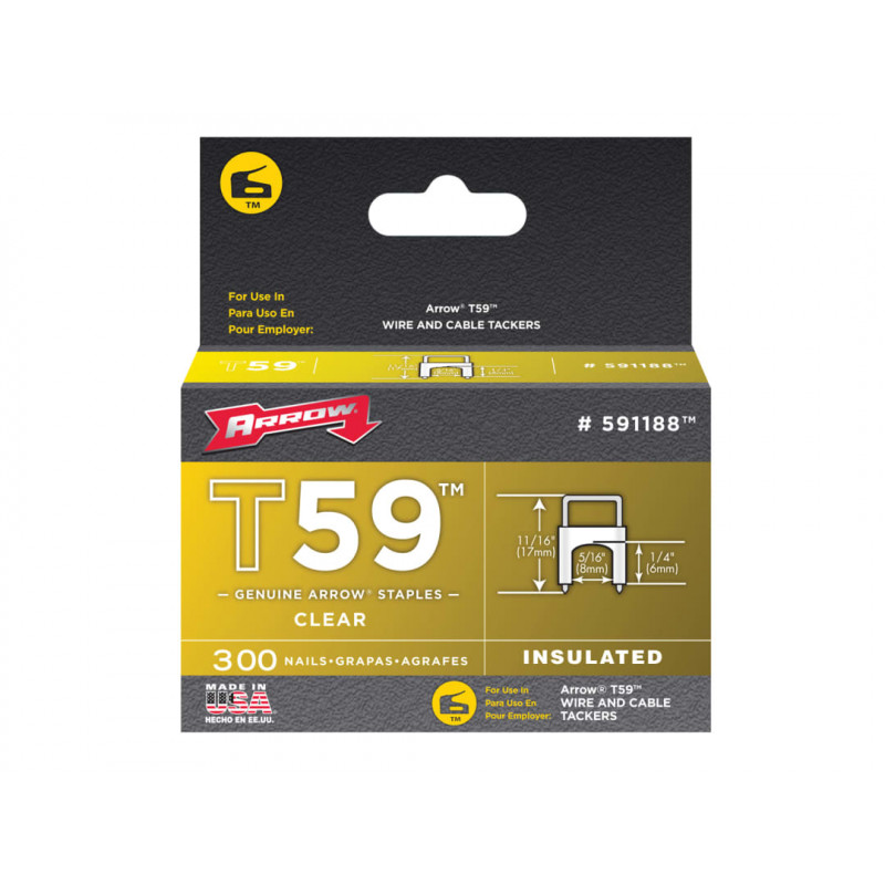 Arrow T59 Insulated Staples 6x8mm - A591188 Arrow T59 Insulated Staples 6x8mm - A591188