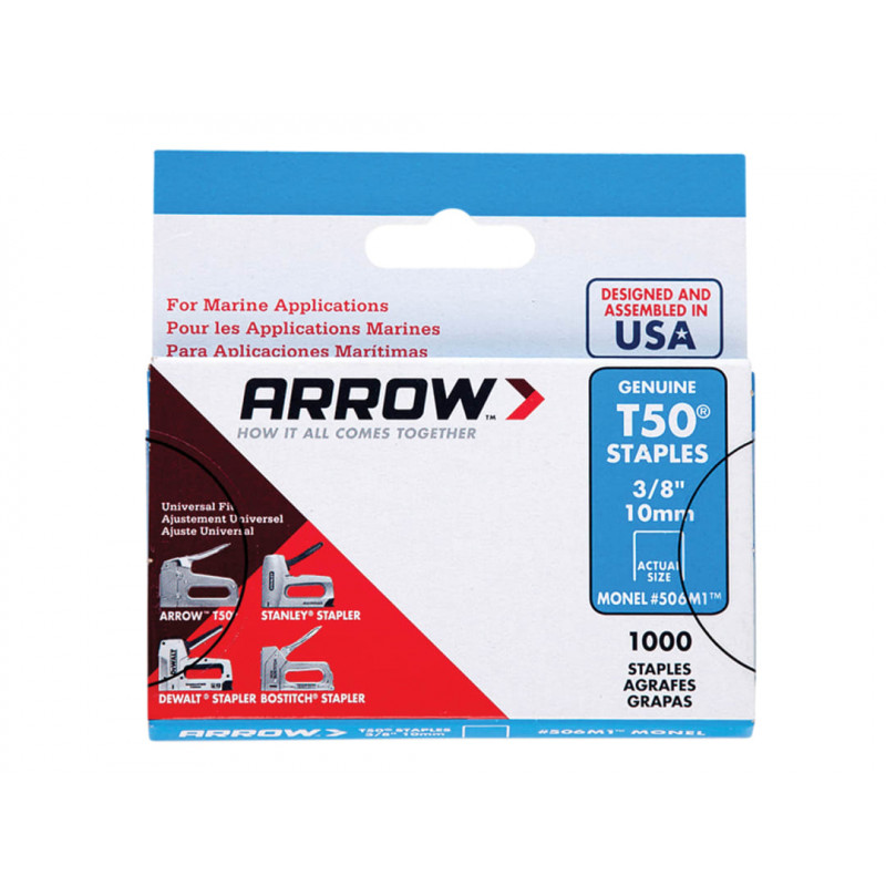 Arrow T50M Monel Staples 10mm - A506M1 Arrow T50M Monel Staples 10mm - A506M1