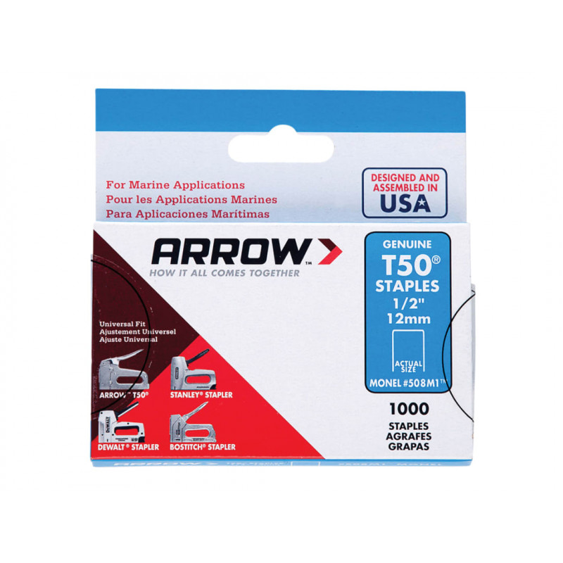 Arrow T50M Monel Staples 8mm (A505M1) Arrow T50M Monel Staples 8mm (A505M1)