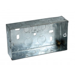 Axiom Metal Twin Socket Box 25mm (Pack 5) - MB225