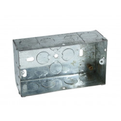 Axiom Metal Twin Socket Box 35mm (5 Pack) - MB235