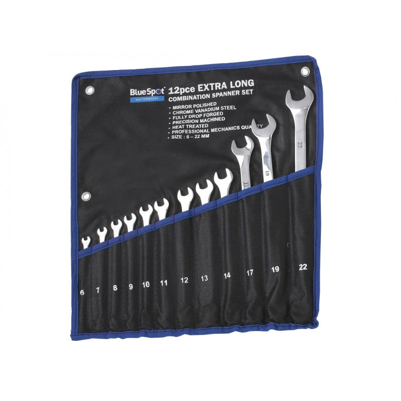 BlueSpot Tools Spanner Set (12pc) - 04124 BlueSpot Tools Spanner Set (12pc) - 04124