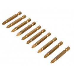 BlueSpot PZ2 Screwdriver Bits 50mm (10 Pack) - 14105