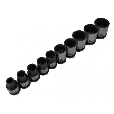 BlueSpot 3/8in Spline Socket Set (10pc) - 1543