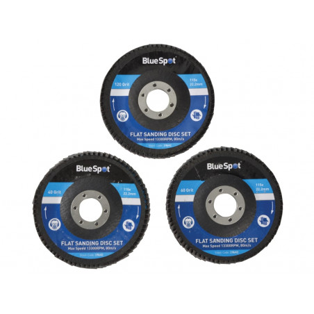 BlueSpot 115mm Sanding Discs (3 Pack) - 19642