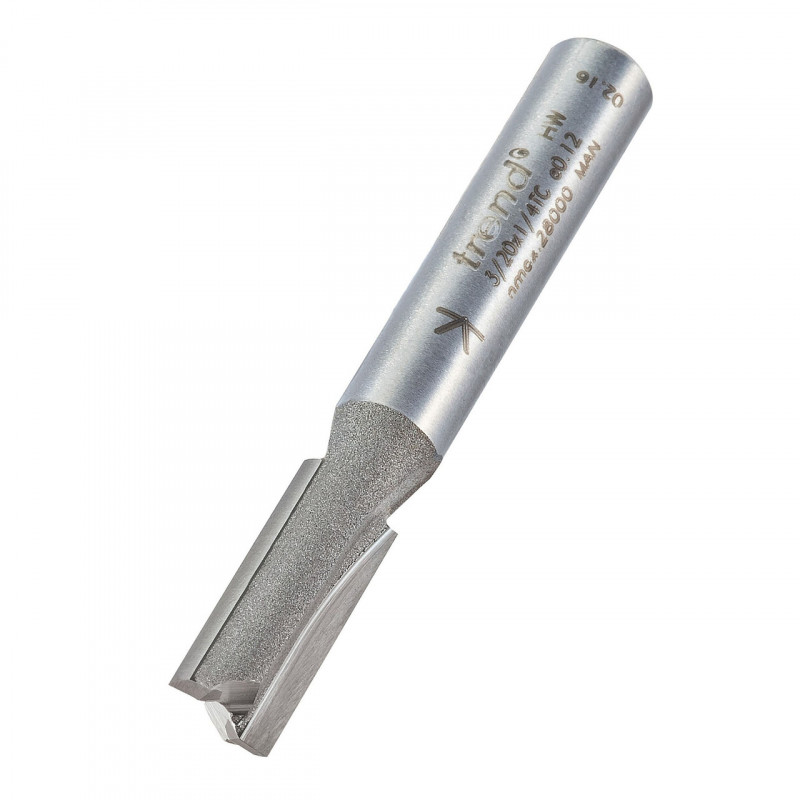 Trend 3/20X1/4TC TCT Two Flute Router Cutter 6.3mm × 16mm