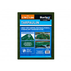 BlueSpot Tools Green Tarpaulin 2.7x1.8m - 45925