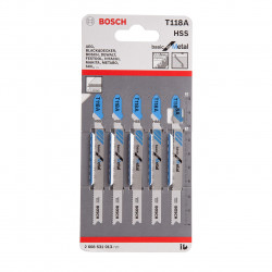 Bosch T118A Basic Jigsaw Blade for Metal 92mm (Pack of 5)