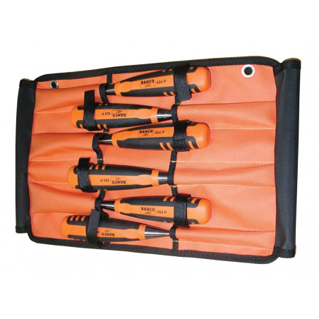 Bahco 424-P Chisel Set - 424P-S6-ROLL