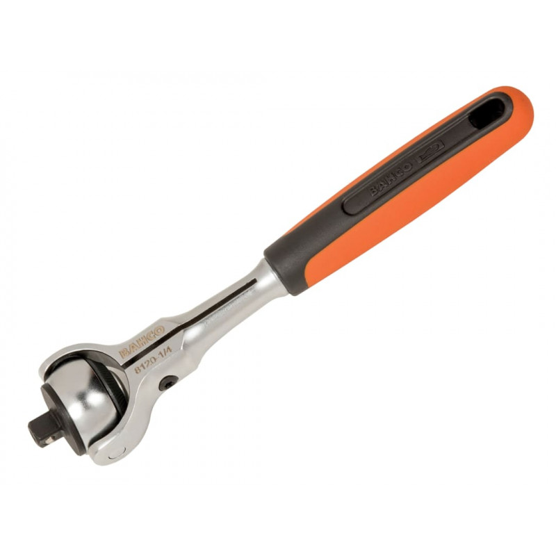 Bahco 1/4in Swivel Head Ratchet - 8120-1/4