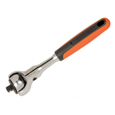 Bahco 1/4in Swivel Head Ratchet - 8120-1/4