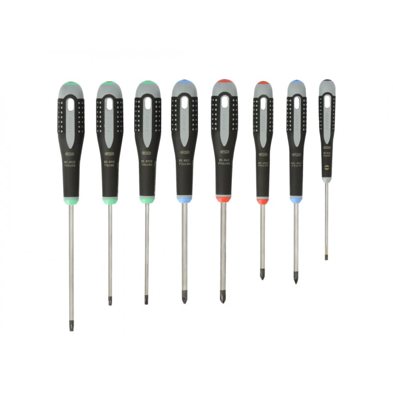Bahco ERGO™ Screwdriver Set (8pc) - BE-9872 Bahco ERGO™ Screwdriver Set (8pc) - BE-9872