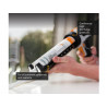 MAXXPUSH Caulking Gun with LED Light 6V (AA Batteries)