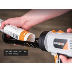MAXXPUSH Caulking Gun with LED Light 6V (AA Batteries)