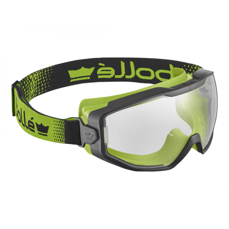 Spectrum Platinum Clear Sealed Safety Googles, Black/Green