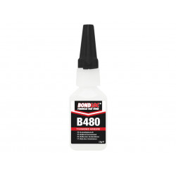 B480 Black Rubber Toughened Cyanoacrylate 20g