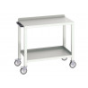 Verso Mobile Welded Bench, Steel Top 1000 x 600mm