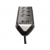 estilo Corner Extension Lead 240V 3-Gang 13A Black 2m
