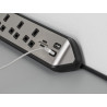 estilo Corner Extension Lead 240V 3-Gang 13A Black 2m