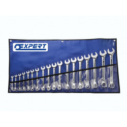 Combination Spanner Set with Tool Roll, 18 Piece