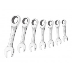 Stubby Ratchet Spanner Set, 7 Piece