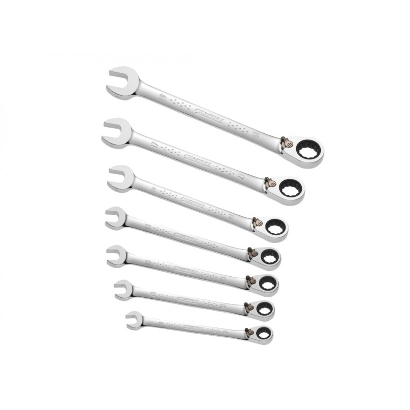 Ratchet Combination Spanner Set, 7 Piece Ratchet Combination Spanner Set, 7 Piece