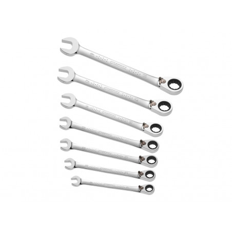 Ratchet Combination Spanner Set, 7 Piece