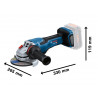 GWS 18V-15 P Professional BITURBO Angle Grinder 125mm 18V Bare Unit