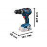 GSB 18V-55 Professional Combi Drill 18V 2 x 4.0Ah ProCORE18V Li-ion