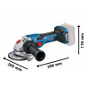 GWS 18V-15C Professional BITURBO Angle Grinder 125mm 18V Bare Unit