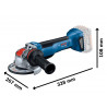 GWX 18V-10P Professional X-LOCK Angle Grinder 125mm 18V Bare Unit